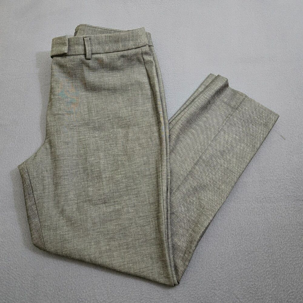 Talbots Women 10 Gray High Waisted Straight Leg Dress Pants